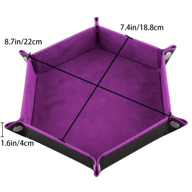 Herobaby Folding Dice Scroll Tray Set RPG Table Game PU Leather Holder Box