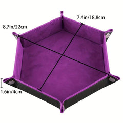 Herobaby Folding Dice Scroll Tray Set RPG Table Game PU Leather Holder Box