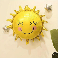 Sun Smile Face Foil Mylar Balloons for Birthday Party Decor