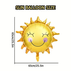 Sun Smile Face Foil Mylar Balloons for Birthday Party Decor