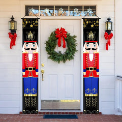 Outdoor Christmas Nutcracker Banner Decorations Soldier Nutcracker Banner