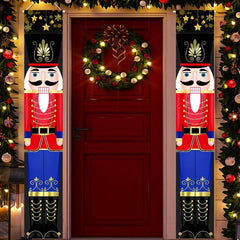 Outdoor Christmas Nutcracker Banner Decorations Soldier Nutcracker Banner