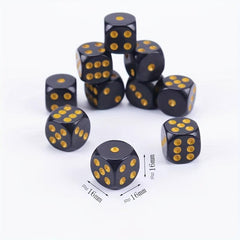 Golden Round Corner Dice Set Board Game Dice 16mm Christmas Halloween Gift