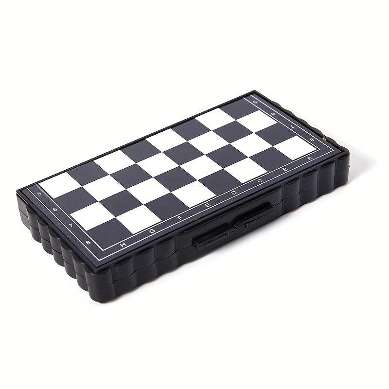 32pcs Mini Chess Set Folding Plastic Chessboard Portable for Home Outdoor