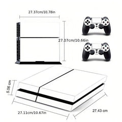 PS4 Slim Skin Cover Protector Vinyl Sticker + 2 Controller