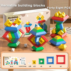 Pyramid Building Blocks Toy for Educational Assembly