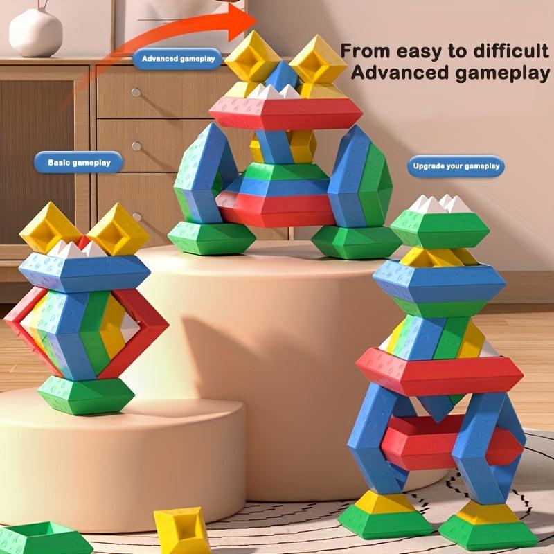 Pyramid Building Blocks Toy for Educational Assembly