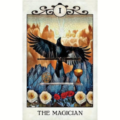 Crow Tarot Cards Deck and Guidebook for Fun Family Table Game