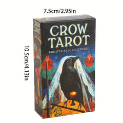 Crow Tarot Cards Deck and Guidebook for Fun Family Table Game