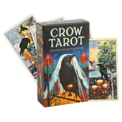 Crow Tarot Cards Deck and Guidebook for Fun Family Table Game