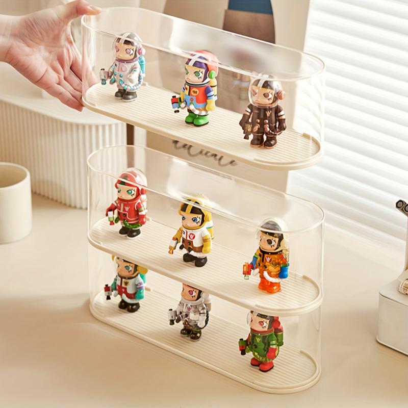 1pc Stackable Transparent Desktop Figure Display Racks Doll Storage Racks