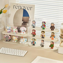 1pc Stackable Transparent Desktop Figure Display Racks Doll Storage Racks