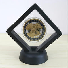 Clear PE Film Suspension Box Jewelry Trinket Box Challenge Coin Display Frame