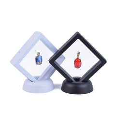 Clear PE Film Suspension Box Jewelry Trinket Box Challenge Coin Display Frame