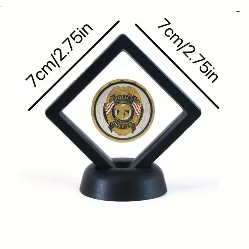 Clear PE Film Suspension Box Jewelry Trinket Box Challenge Coin Display Frame