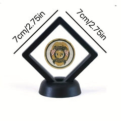 Clear PE Film Suspension Box Jewelry Trinket Box Challenge Coin Display Frame