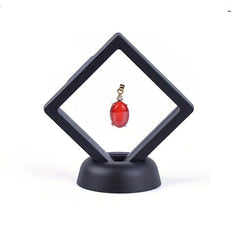 Clear PE Film Suspension Box Jewelry Trinket Box Challenge Coin Display Frame