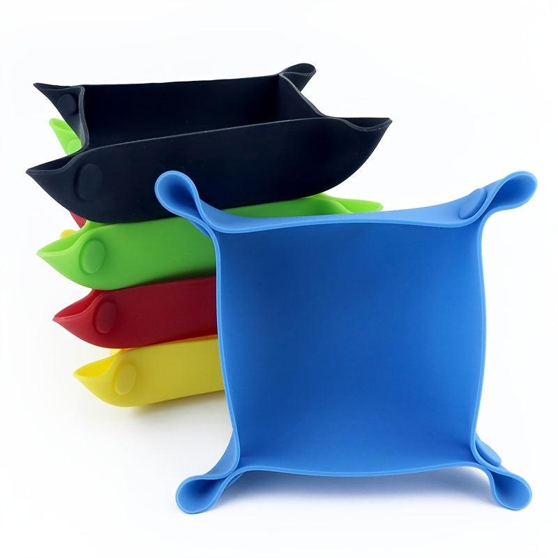 Collapsible Board Game Silicone Storage Bowls Folding Tray