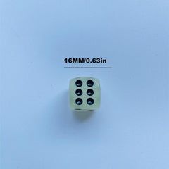 12pcs 16mm Circular Point Luminous Dice Set for Disco Bar KTV Entertainment