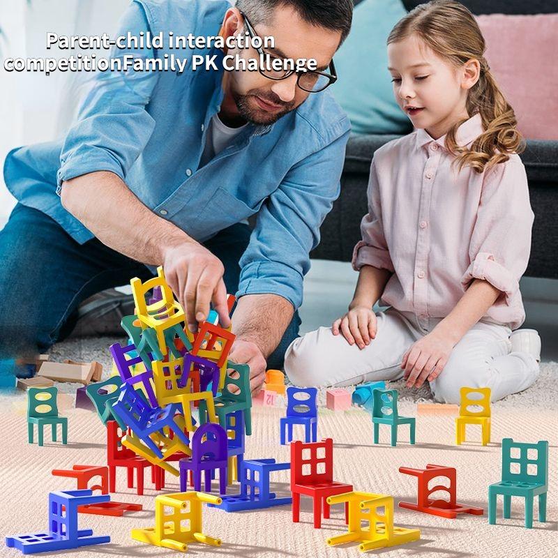 Children's Balanced Folding Chair Toys DIY Puzzle Parent-child Interactive