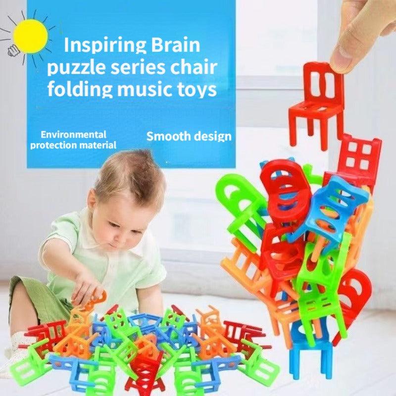 Children's Balanced Folding Chair Toys DIY Puzzle Parent-child Interactive