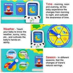 Montessori Wooden Toys Learning Time Clocks