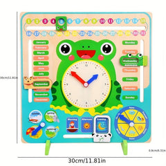 Montessori Wooden Toys Learning Time Clocks