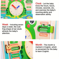 Montessori Wooden Toys Learning Time Clocks