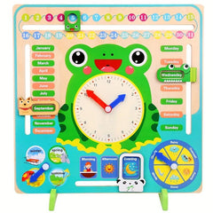Montessori Wooden Toys Learning Time Clocks
