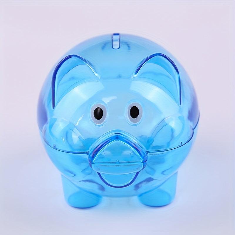 Adorable Transparent Cartoon Piggy Bank Perfect Gift For Saving Money