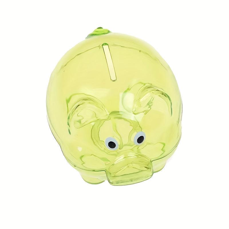 Adorable Transparent Cartoon Piggy Bank Perfect Gift For Saving Money