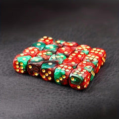 16mm Red & Green Dice Set for Table Games Warhammers