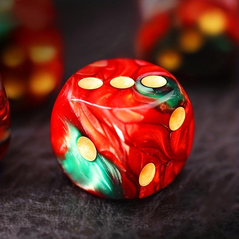 16mm Red & Green Dice Set for Table Games Warhammers