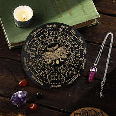 Wood Divination Month Board Probe Witchcraft Altar Supply