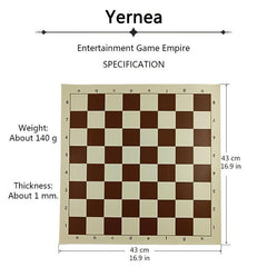 Rollable Leather Chess Board 43 16 9IN Durable PVC Accessory