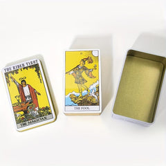 Rider Waite Tarot Classic 78 Card Deck In Tin Box With Booklet