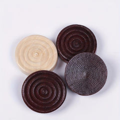 24pcs Wooden Backgammon Checker Pieces Set Table Chips