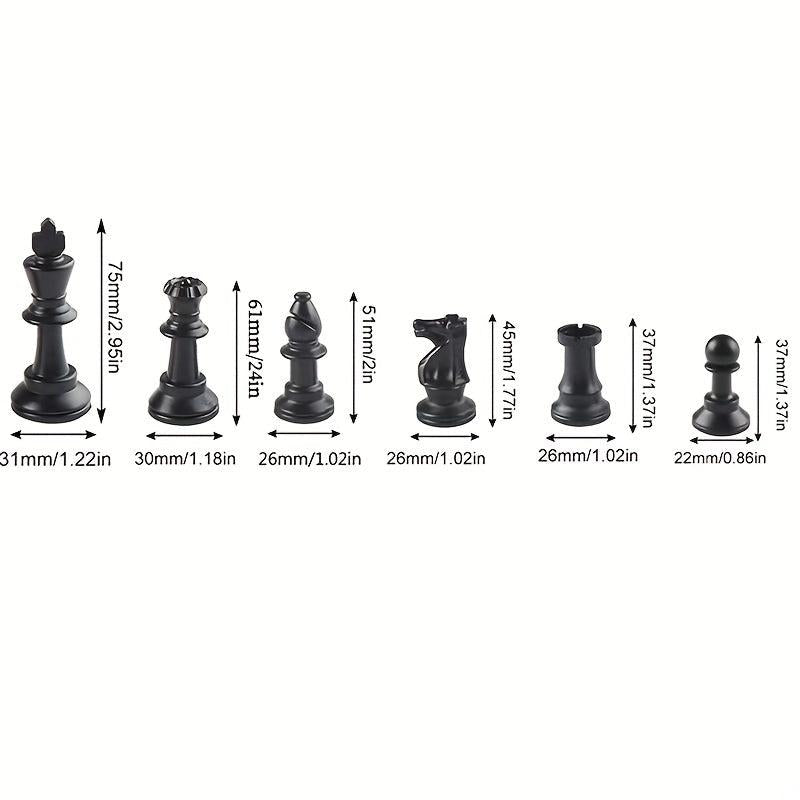 32 Plastic Chess Pieces Set