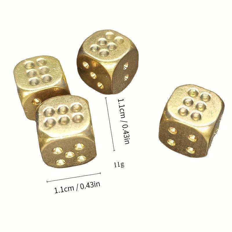 Brass Dice Pure Copper Metal Solid Dice Hand Sanding Bar Supplies