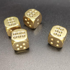 Brass Dice Pure Copper Metal Solid Dice Hand Sanding Bar Supplies