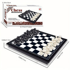 Foldable Storage Box Magnetic Chess Table Game for Adults and Kids