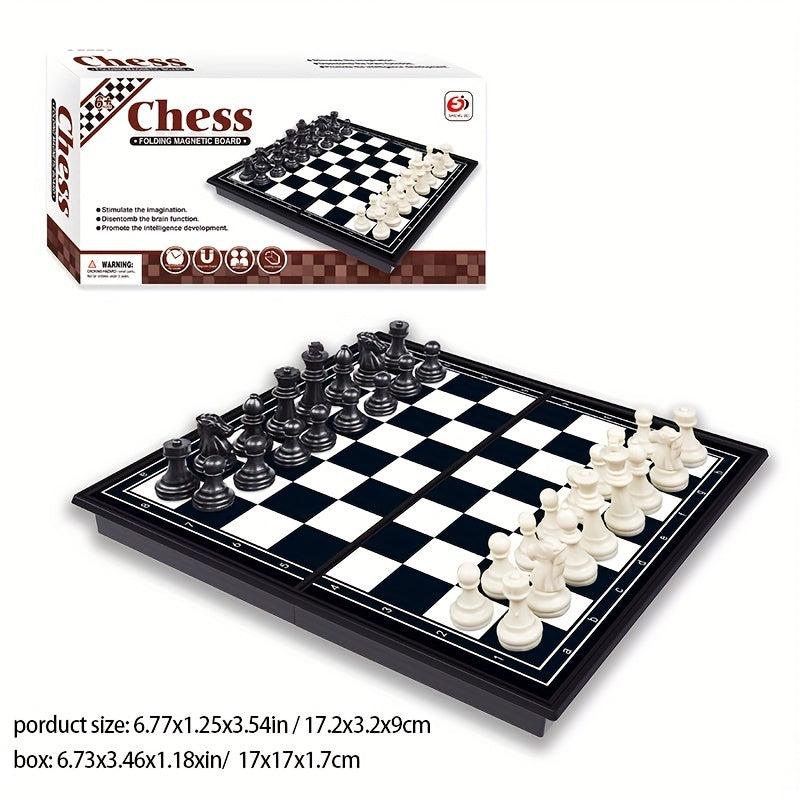 Foldable Storage Box Magnetic Chess Table Game for Adults and Kids