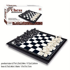 Foldable Storage Box Magnetic Chess Table Game for Adults and Kids