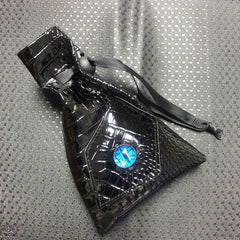 Dragon Eye Drawstring Bag Crocodile Leather Dice Organizer Game Accessory Bag