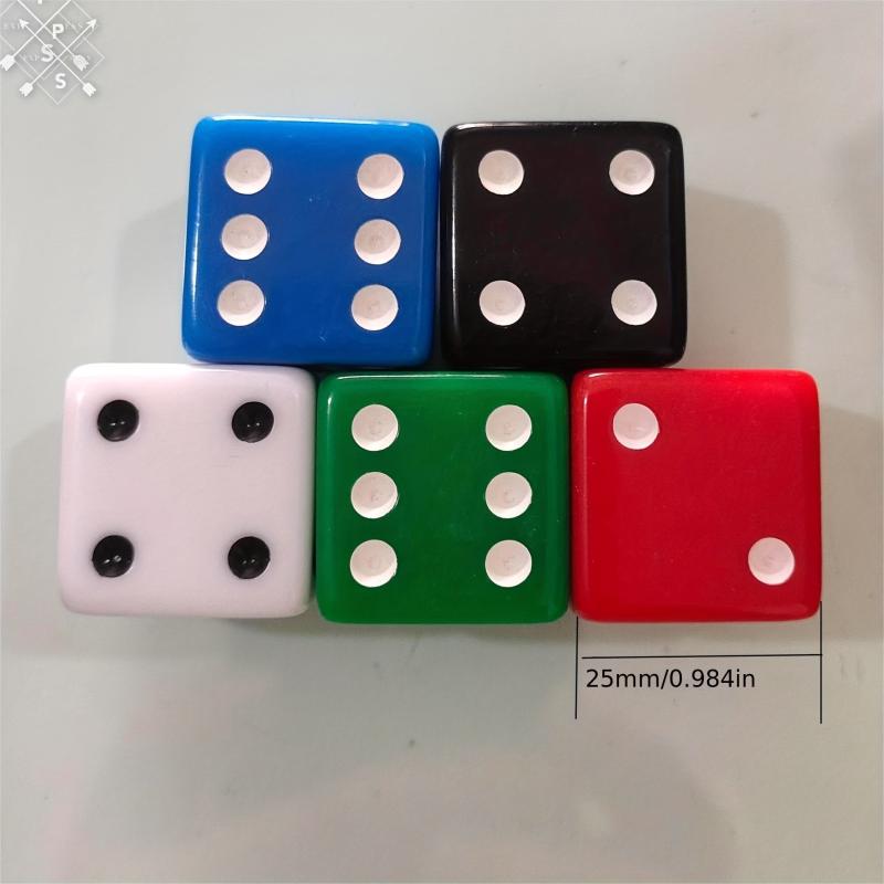 25mm Large Rounded Dice 5 Colors Game Dice for Children and Adults