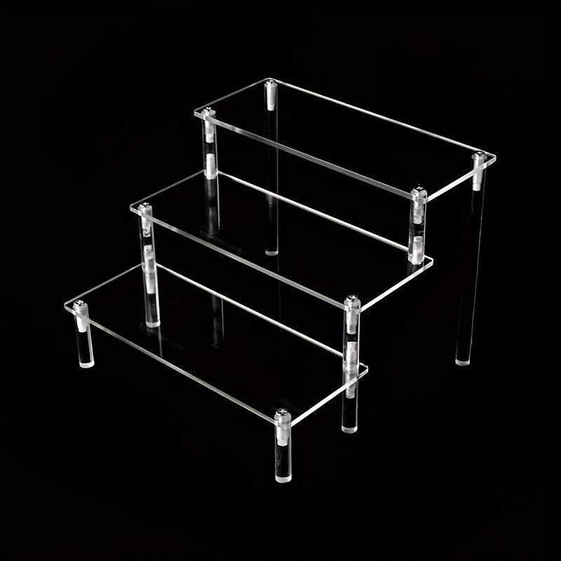 Acrylic Display Riser Perfume Holder Clear Shelf Riser 3 Layers Cupcake Holder