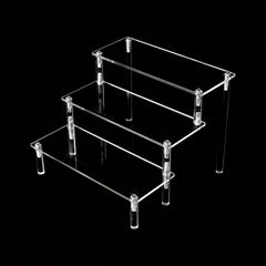 Acrylic Display Riser Perfume Holder Clear Shelf Riser 3 Layers Cupcake Holder