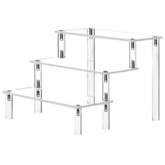 Acrylic Display Riser Perfume Holder Clear Shelf Riser 3 Layers Cupcake Holder