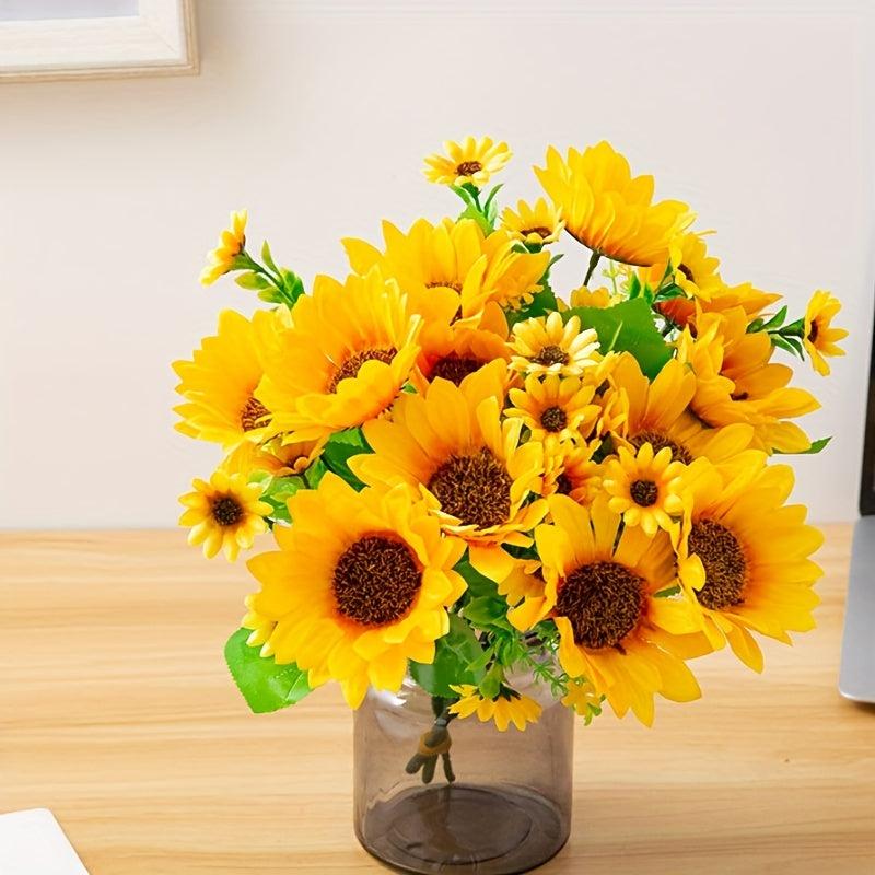 Set of 13 Sunflower Heads for Home Decor & Photography Props