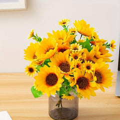 Set of 13 Sunflower Heads for Home Decor & Photography Props
